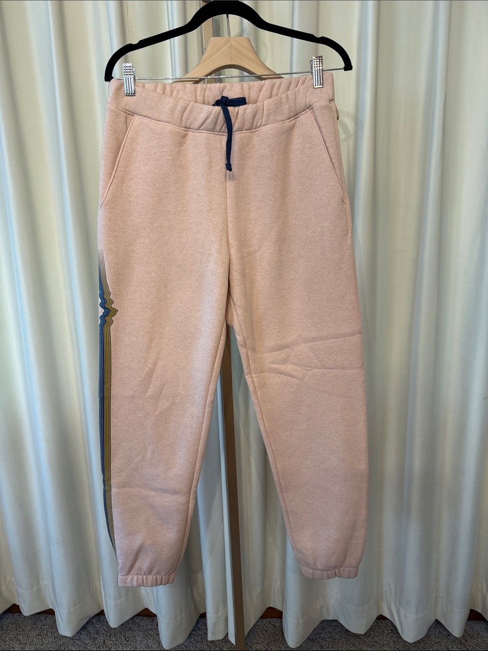 Patagonia Pink Jogger Sweatpants with Side Stripe